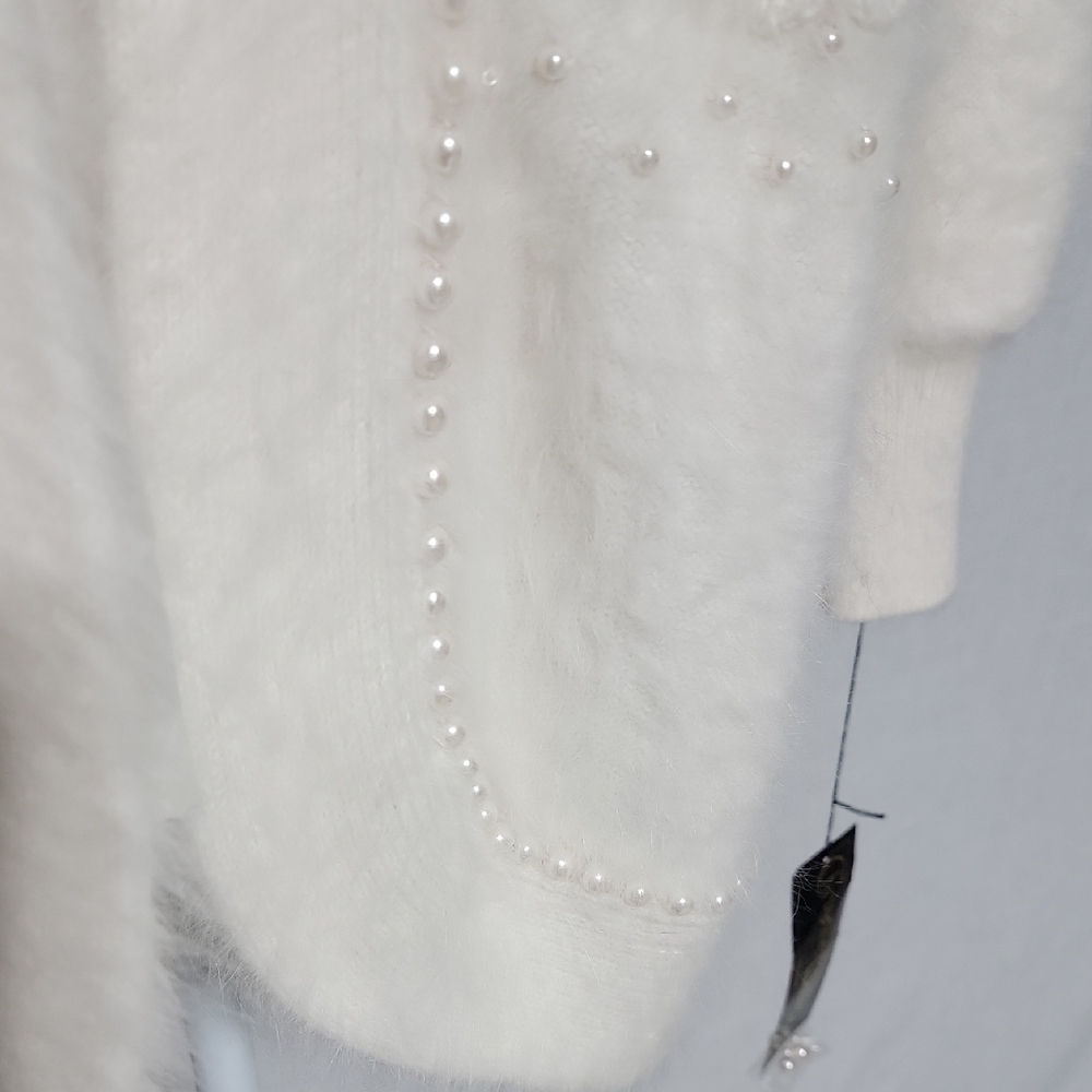 Christine Phillipe Elegant Embriodered/Pearl Encrusted Women's Coat Sweater S - Picture 5 of 7